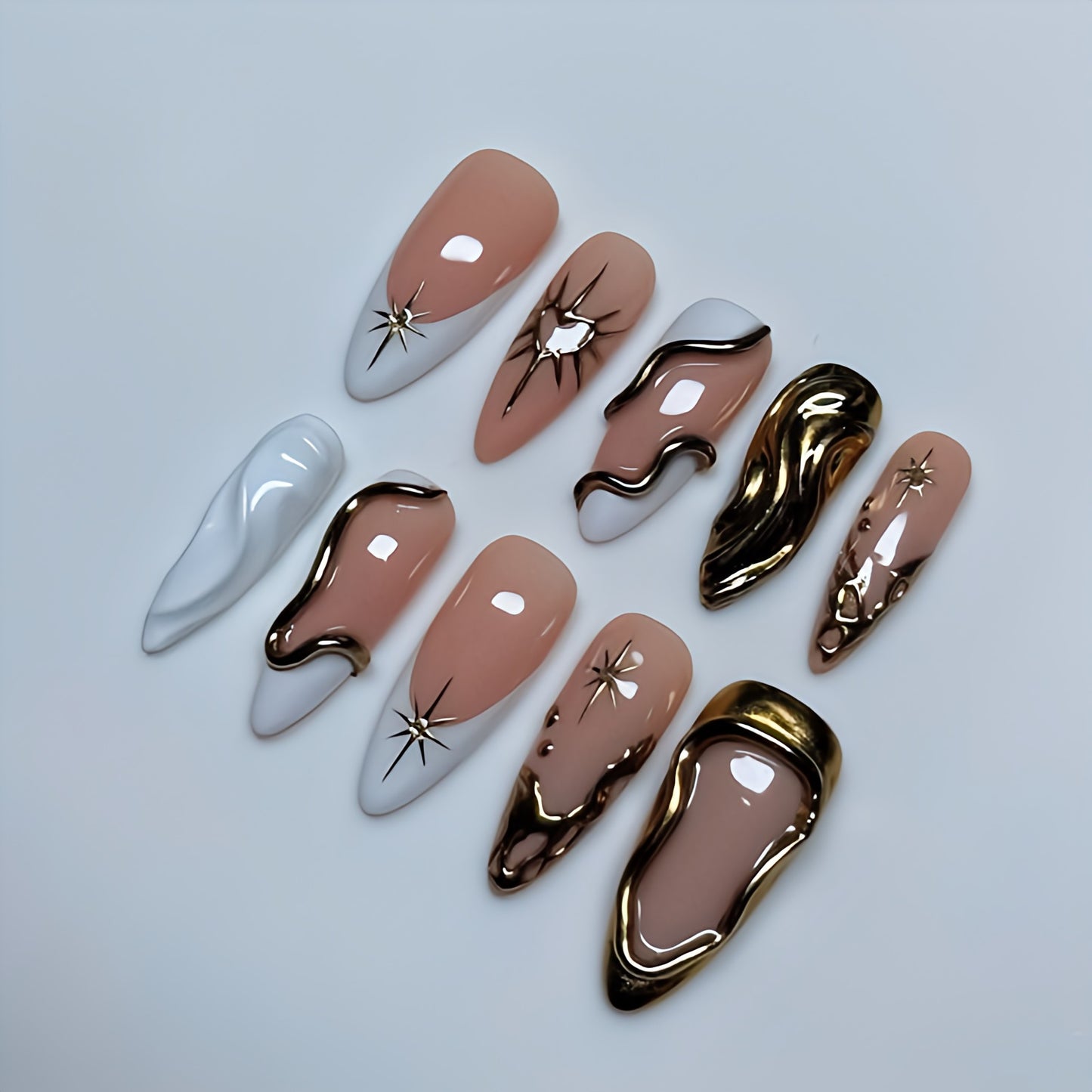 Moonlit Swirl Luxe Press-On Nails | tns5412