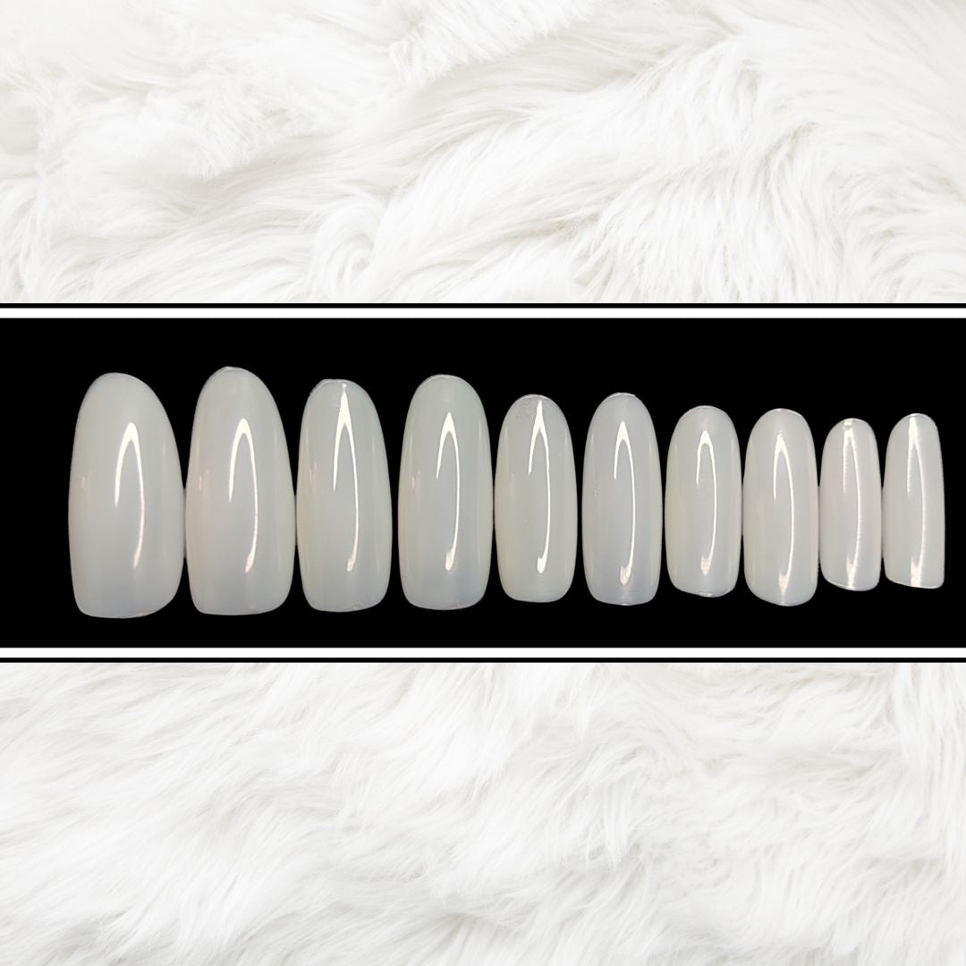 20 Pcs High Quality False Nails Plain Unpainted Press on Nails Long Oval