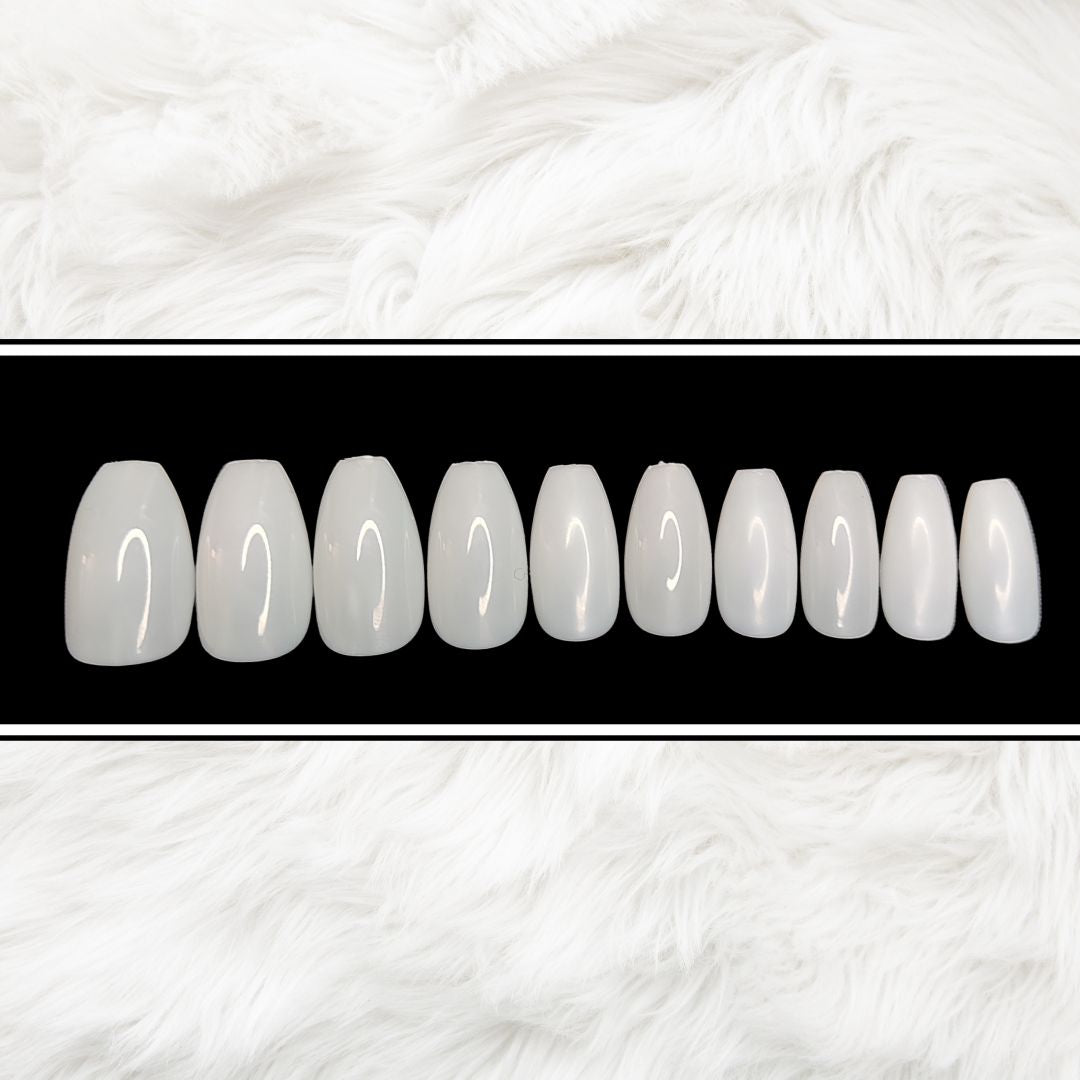 20 Pcs High Quality False Nails Plain Unpainted Press on Nails Coffin