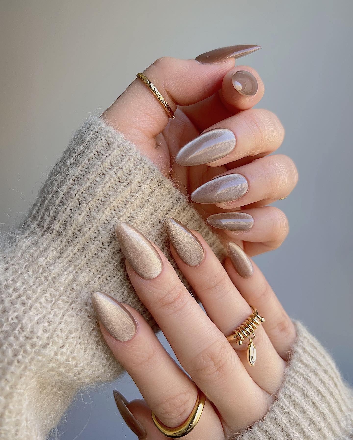 Pearl Cat Eye 3D Magnetic Press On Nails