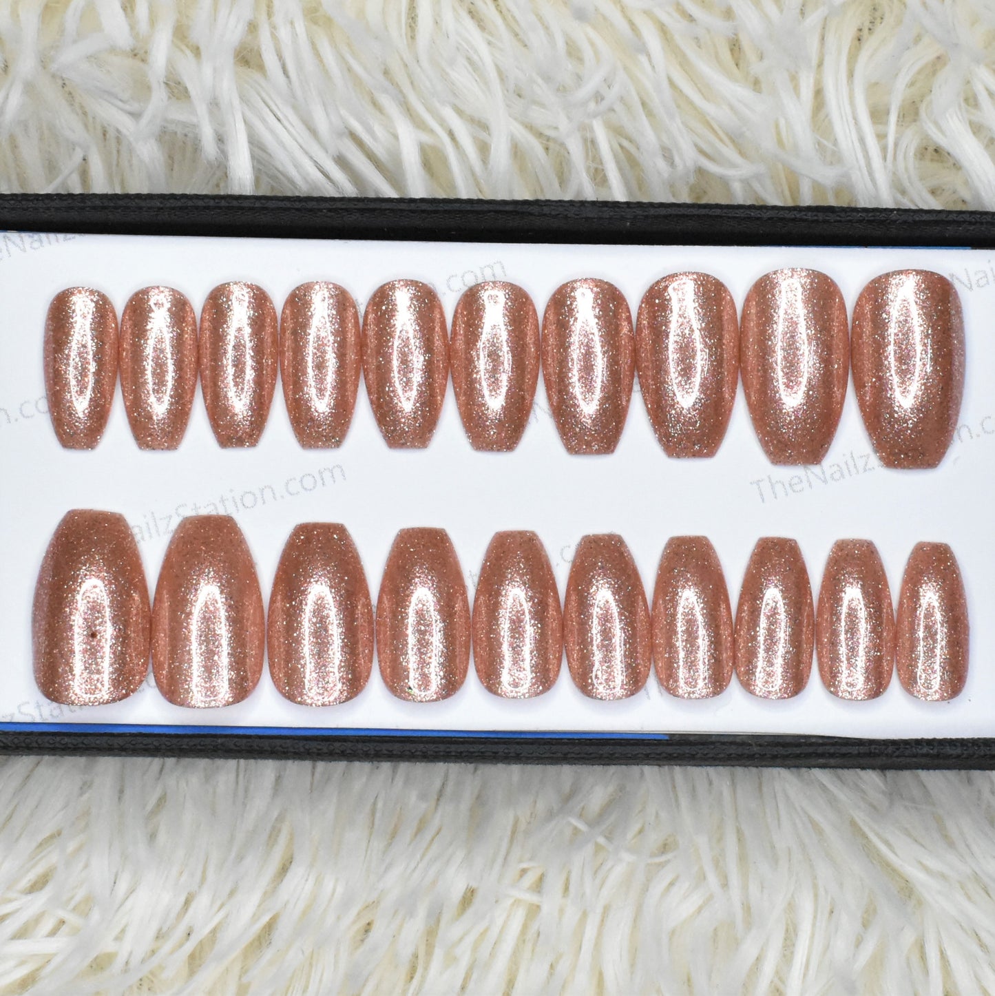 Glossy Solid Glitter Shine (S04) Press on Nails Set // 441
