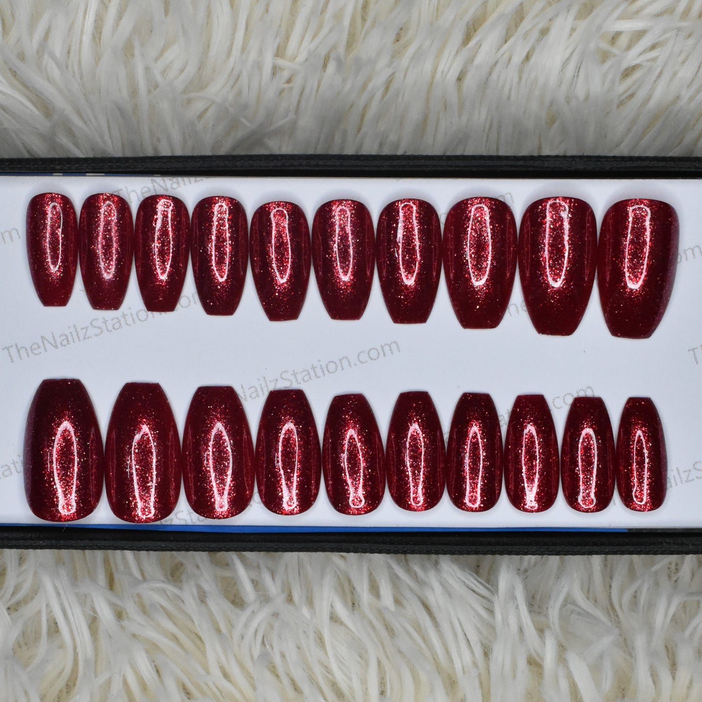 Glossy Solid Glitter Shine (S05) Press on Nails Set // 442