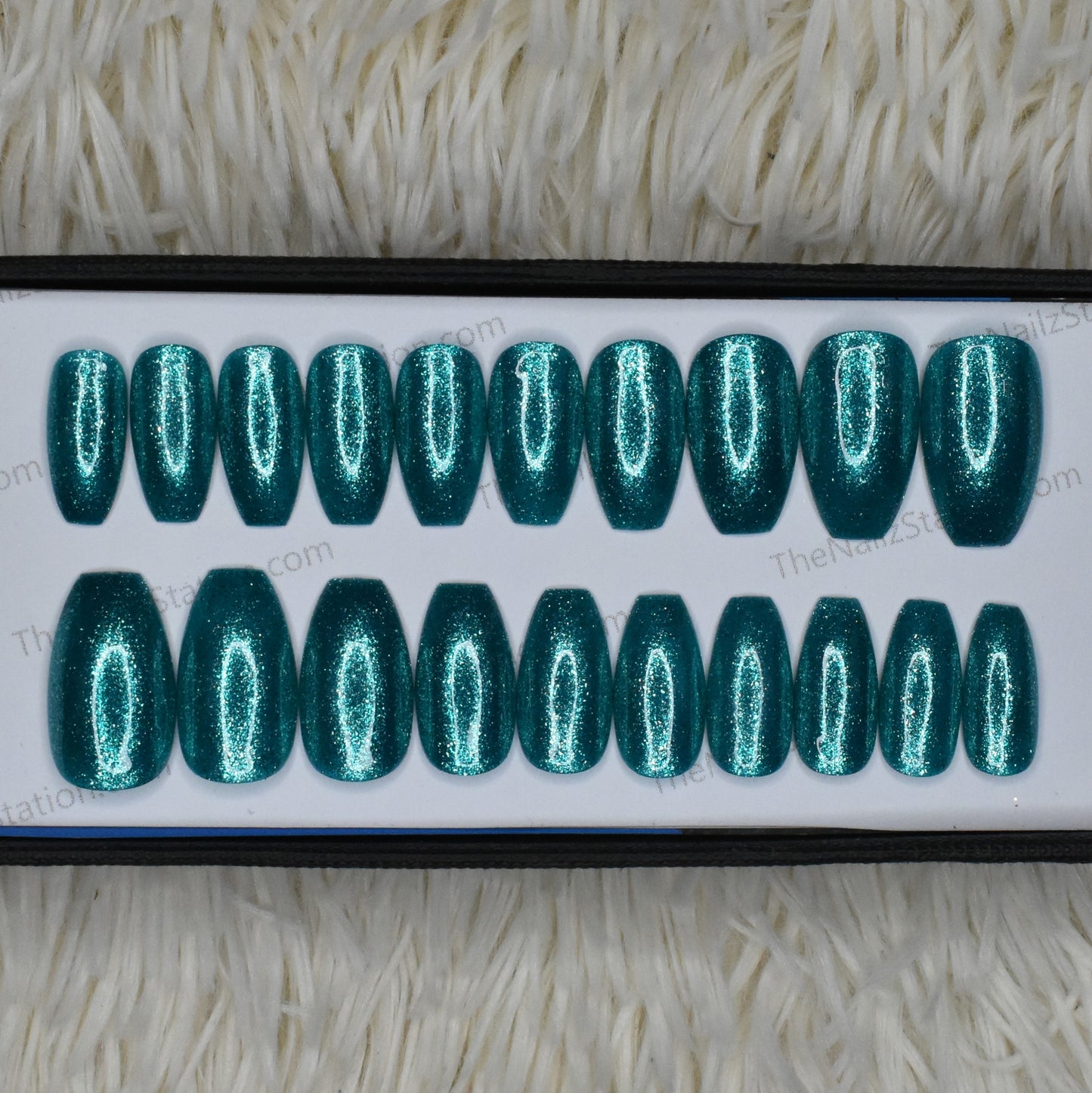 Glossy Solid Glitter Shine (S09) Press on Nails Set // 446