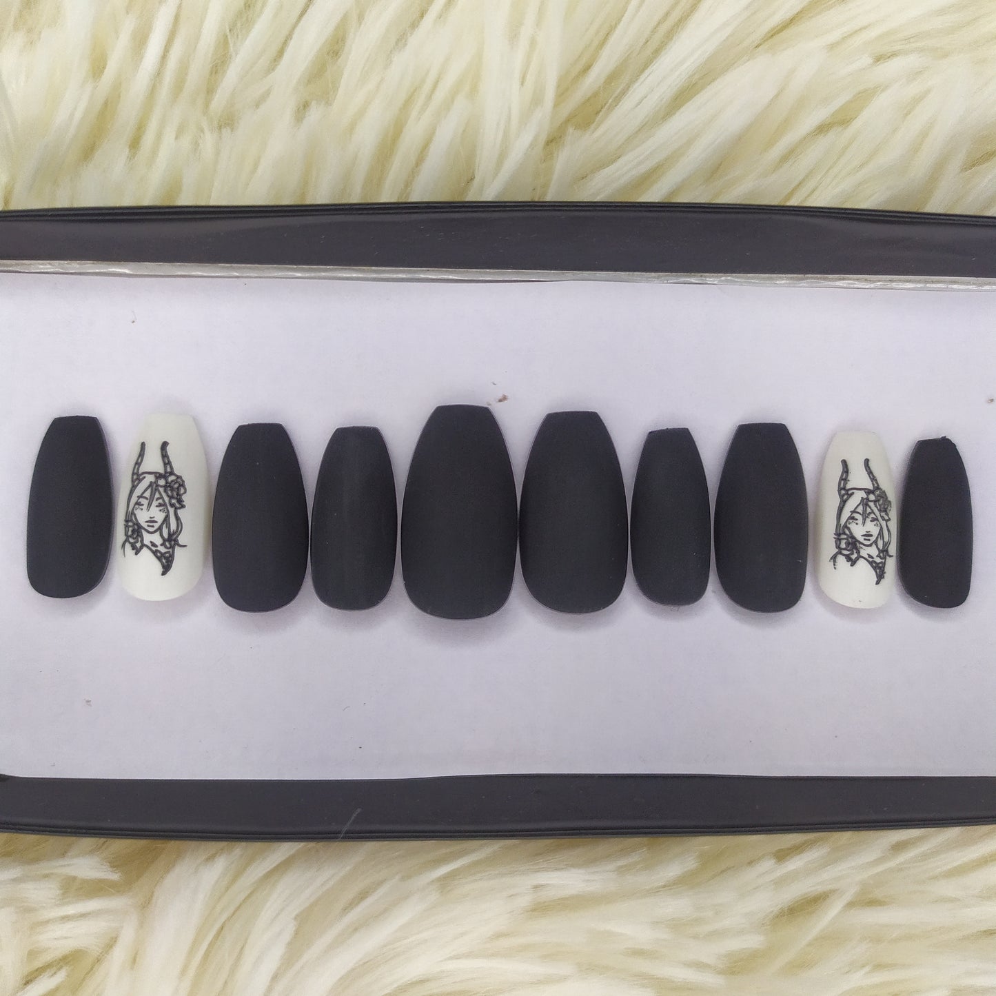 Black Maleficent Press on Nails
