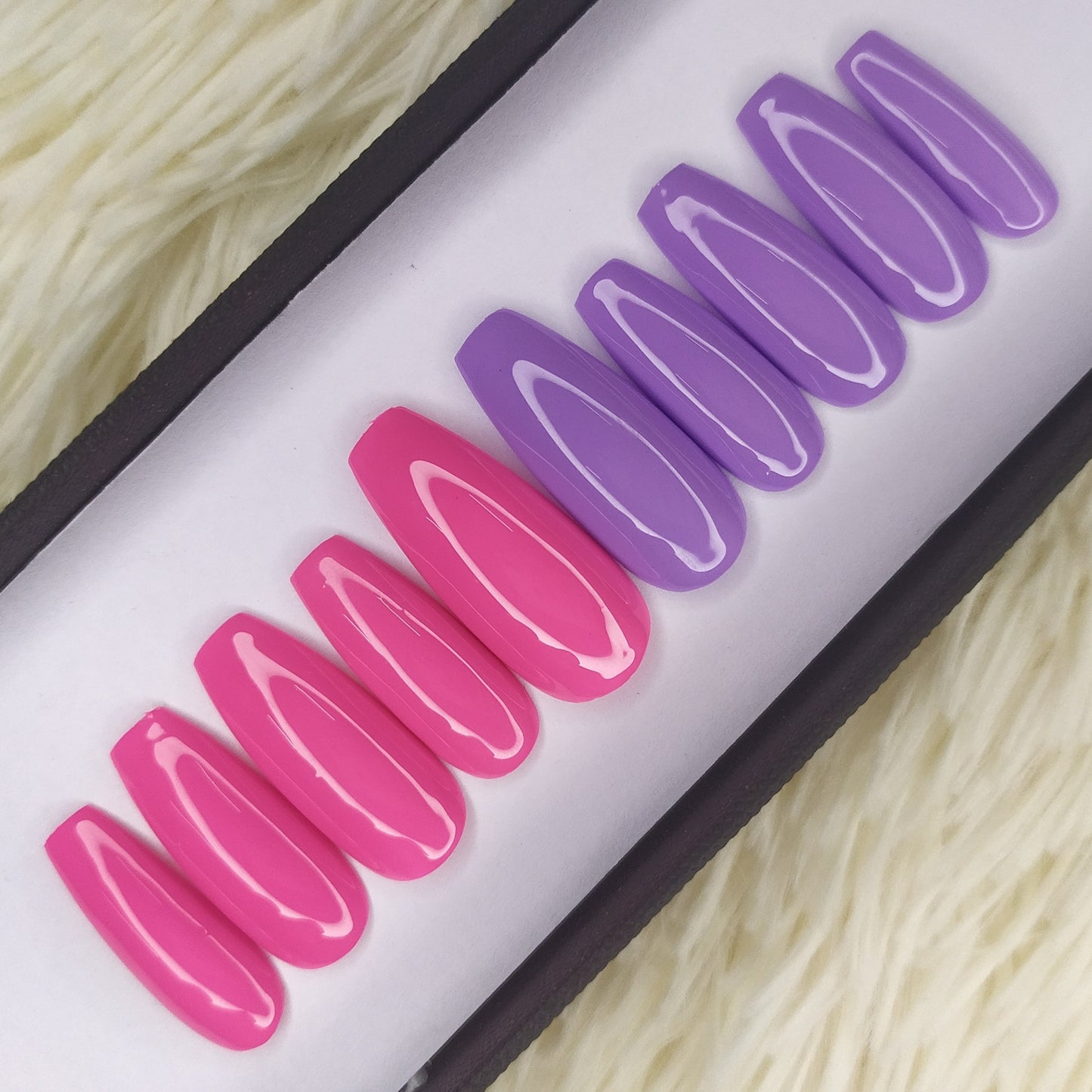 Pink and Blue Press on Nails //104