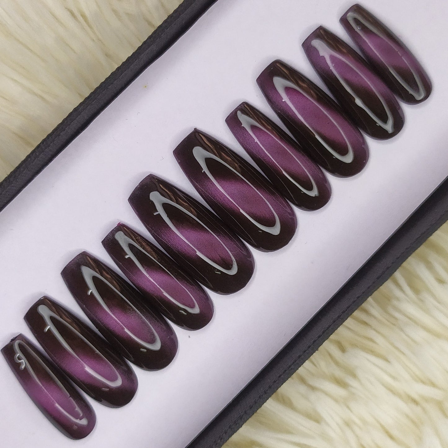 Pink Cat Eyes Press on Nails // 133