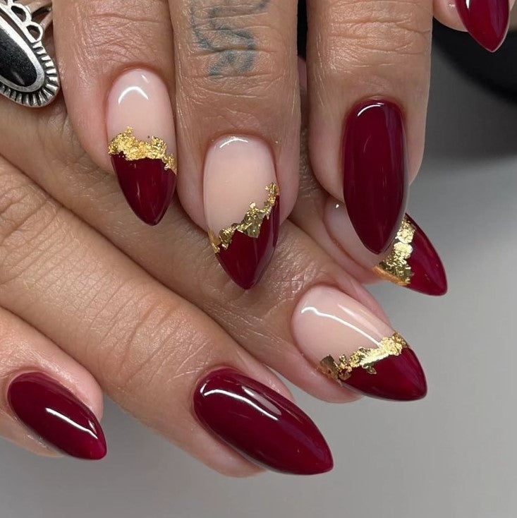 Elegant Red Glitter Nail Designs