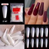 The NailzStation 500pcs Acrylic Nail Tips, fake nail tips (Full Cover Tips natural)