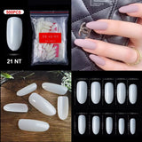 The NailzStation 500pcs Acrylic Nail Tips, fake nail tips (Full Cover Tips natural)