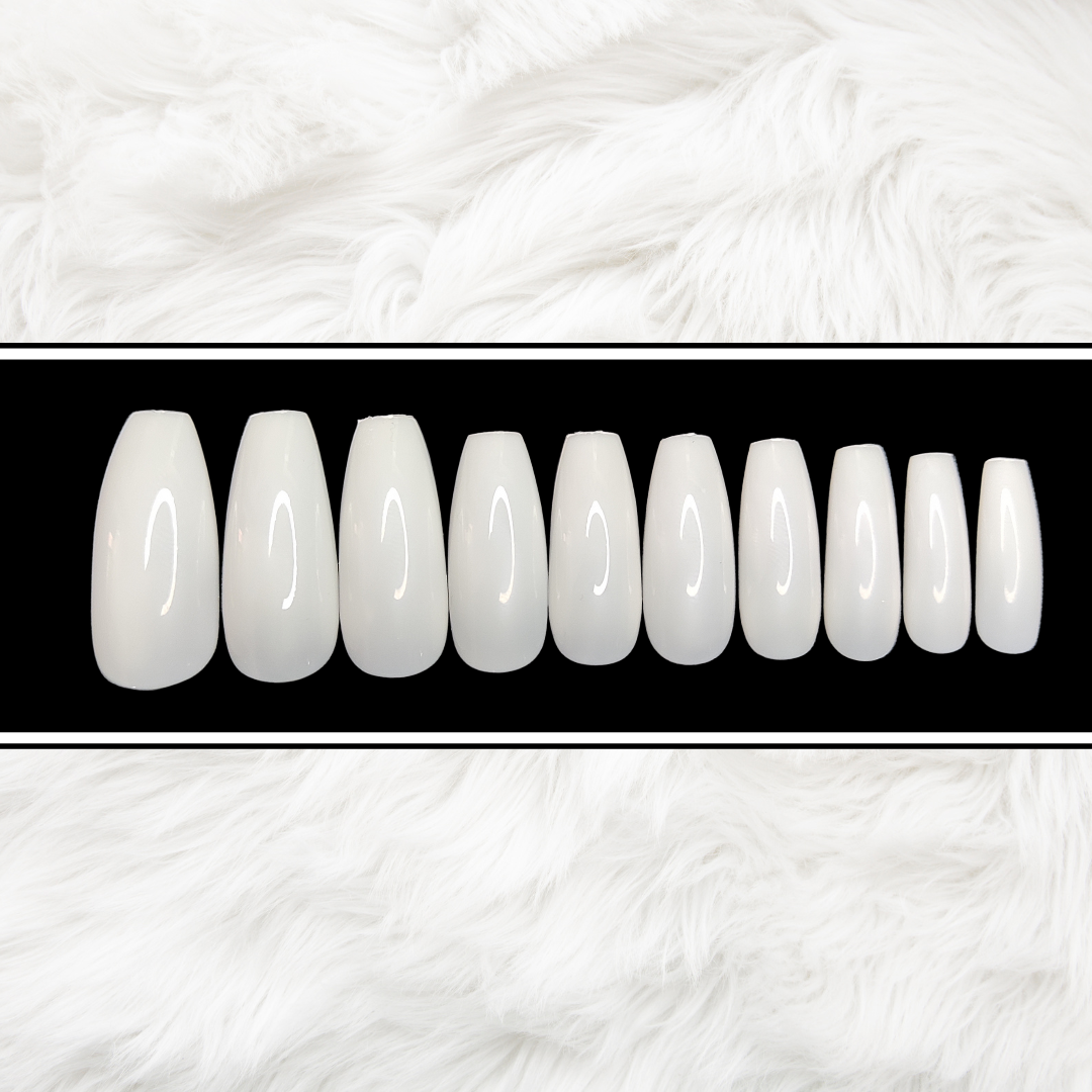 20 Pcs High Quality False Nails Plain Unpainted Press on Nails Long Coffin