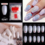 The NailzStation 500pcs Acrylic Nail Tips, fake nail tips (Full Cover Tips natural)