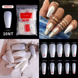 The NailzStation 500pcs Acrylic Nail Tips, fake nail tips (Full Cover Tips natural)