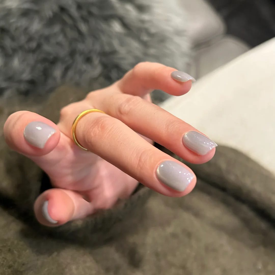 White Cat Eye 3D Magnetic Press-On Nails Square 10 Nails