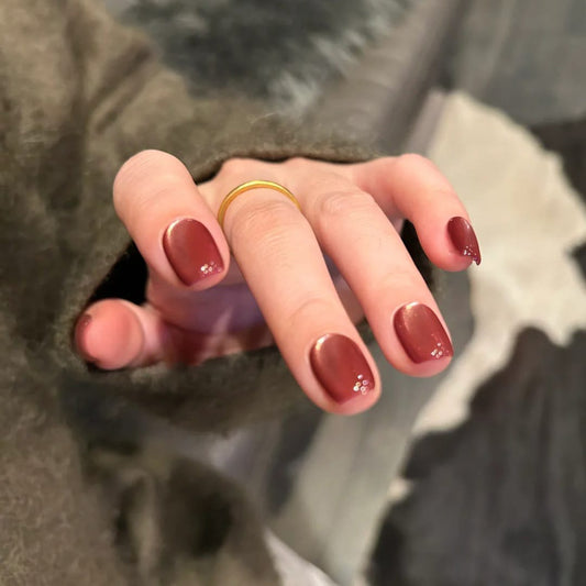 Cat Eye 3D Magnetic Press-On Nails Square-10 Nails