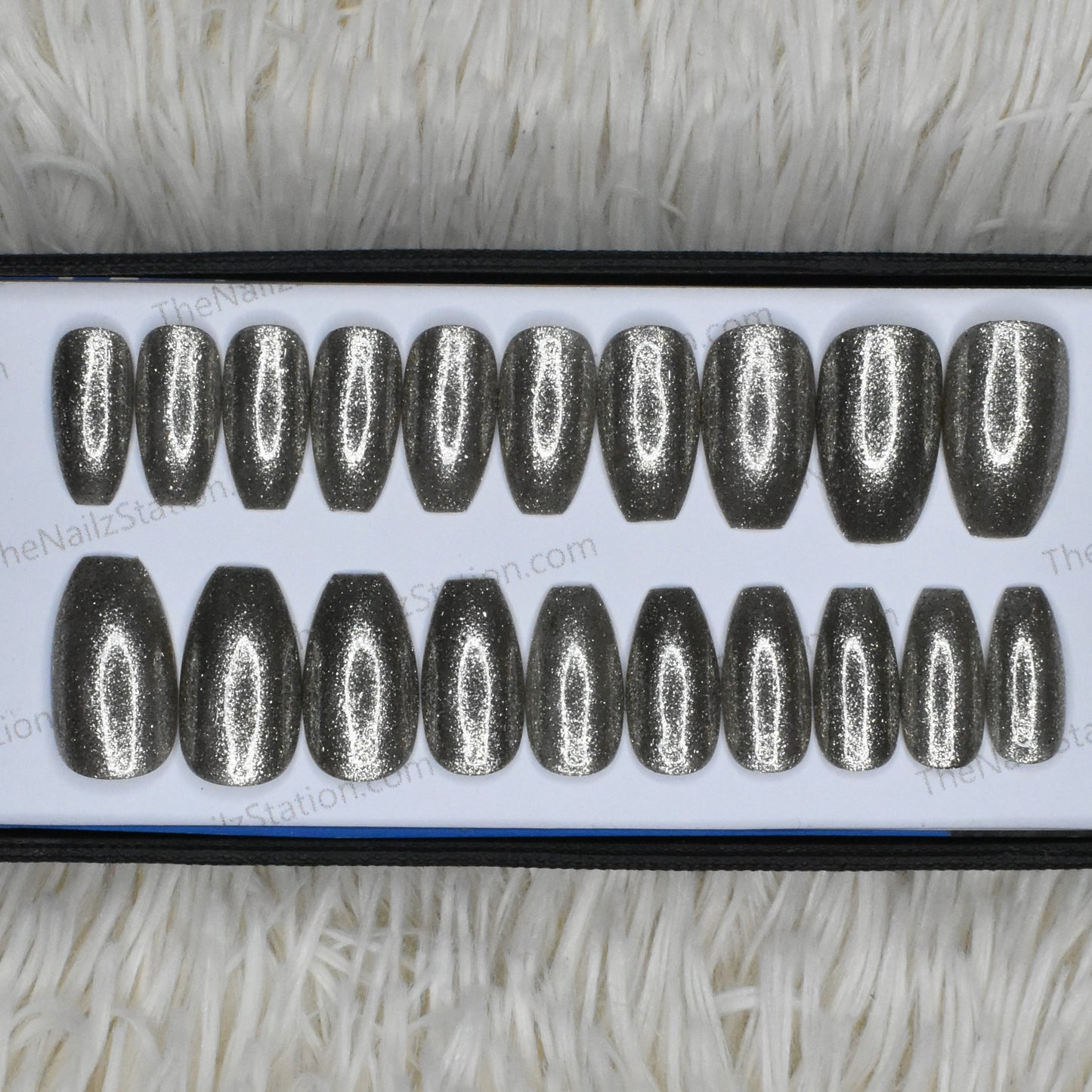 Glossy Solid Glitter Shine (S06) Press on Nails Set // 443