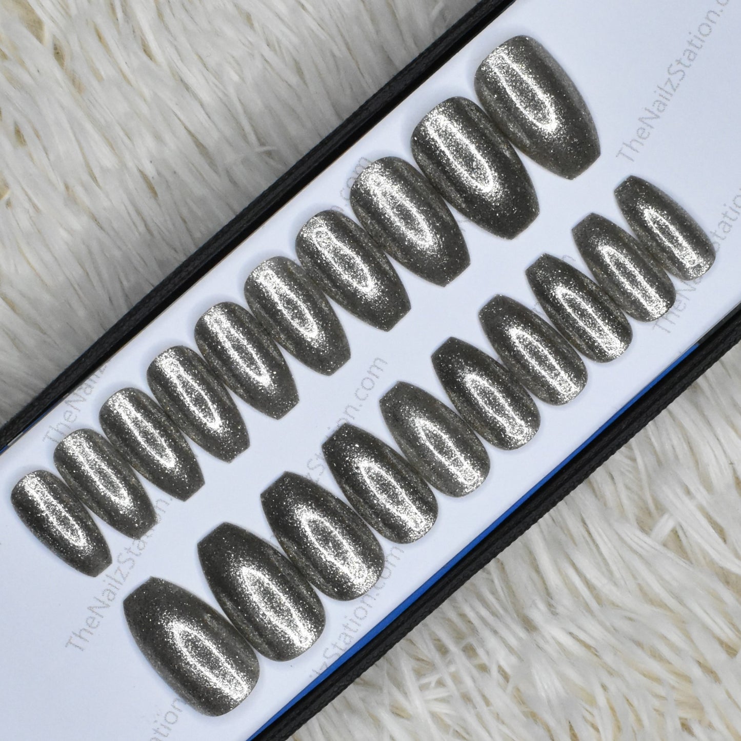 Glossy Solid Glitter Shine (S06) Press on Nails Set // 443