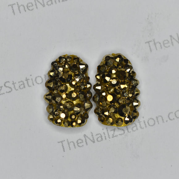 Pair of Full Studded (Golden) Replacement Nails (2 pieces)