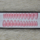 Pink French Ombre Press on Nails Set in Almond (RTS) // 373