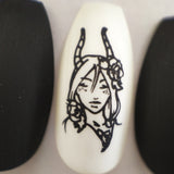 Black Maleficent Press on Nails