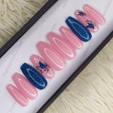 Glossy Light Pink Butterfly Press on Nails Set // 341