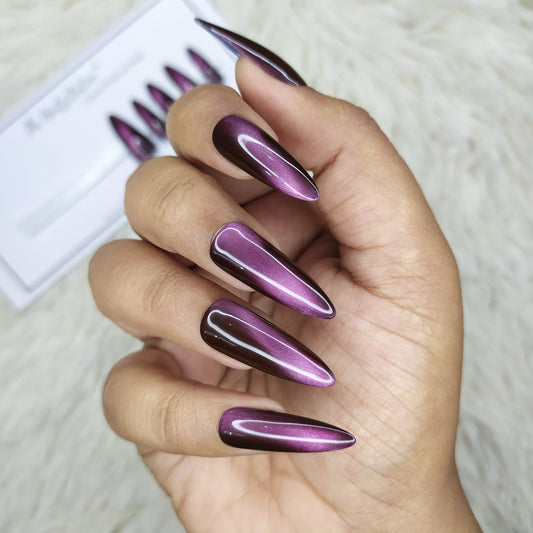 Pink Cat Eyes Press on Nails // 133