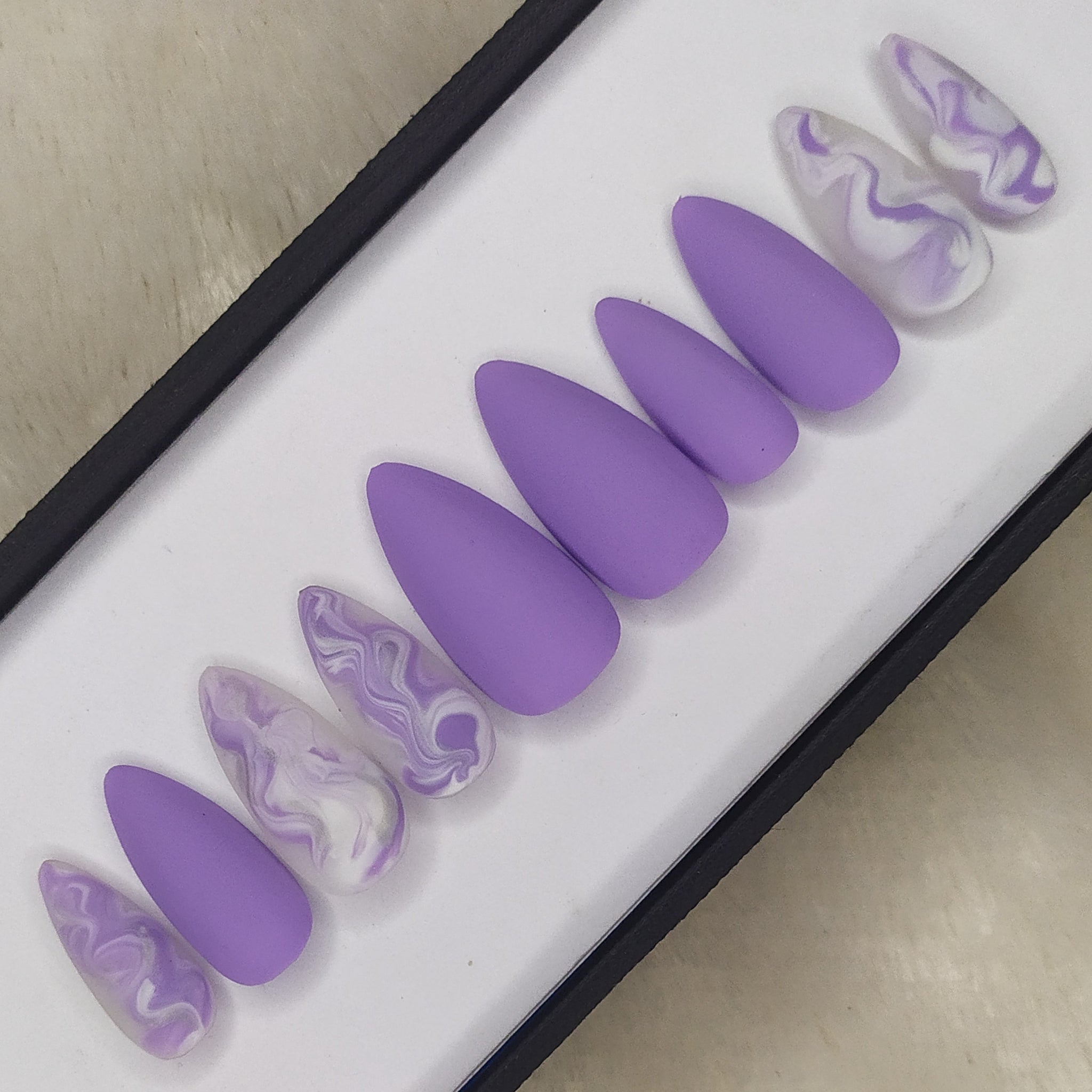 Fabulous Purple Acrylic Nails 