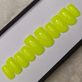 Glossy Green Neon Press on Nails Set // 507