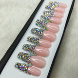 Lux Collection : Glossy Studded French Press on Nails Set // 566