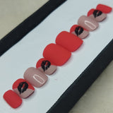 Valentine Collection: Matte Pink Kiss Press on Nails Set // 700