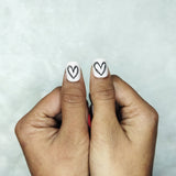 Valentine Collection :Matte Pink Love Hearts Press on Nails Set // 699