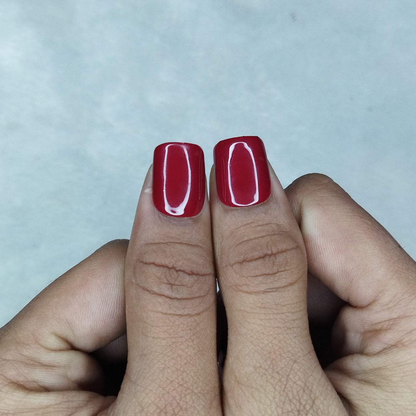 Valentine Collection: Glossy Black And Red Kiss Press on Nails Set // 737